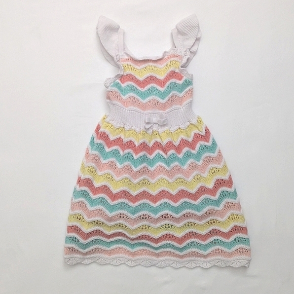 C&C California Kids Soft Knit Crochet Dress Toddler Summer - Picture 1 of 6